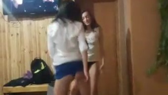 Two Hot Girls Dancing and Stripping Live on Periscope