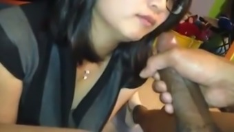 Asian Cutie Sucking My Big Black Cock