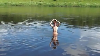 Nude Swim in Volga-river