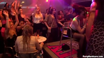 Partying with drunken sluts that suck male stripper dick