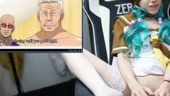 Naughty Teen Lana Rain Watches Hentai And Masturbates Her Pussy