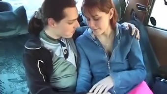 Big natural breast teen picked up for wild backseat fuck on the street