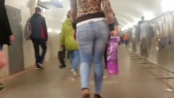 Horny tall sexy girl's ass