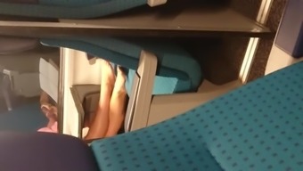 Candid Feet in Train