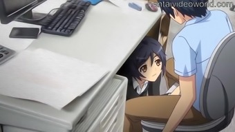 Hentai office sex with a beautiful couple