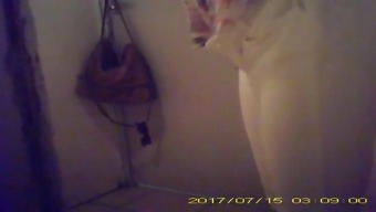 Toilet spy 27 - Milf in white trousers