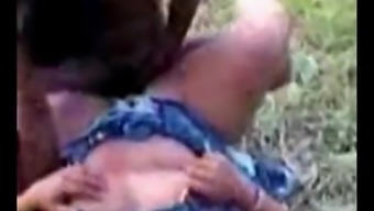 Indian slut gets a good fuck in the woods