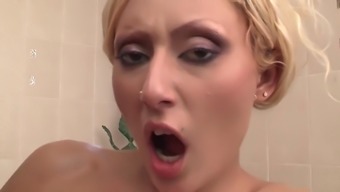 Sabrina getting naughty in the bathroom