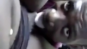 Black Jamaican Girl Pussy Licking By Her Bf In The Car