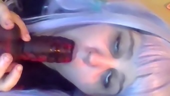 anime girl deep throat until she gags and cries