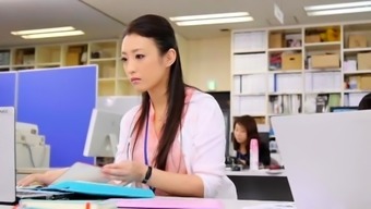 Slutty Japanese girls working their lips on mystery cocks