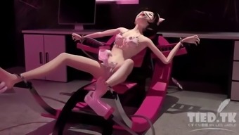 animated small tits teen having a hot sex chair