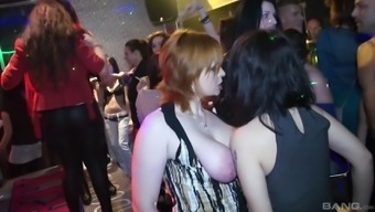 Smoking hot girls like to moan while guys fuck them at the party
