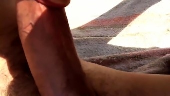 Lustful Brazilian milf sucks and rides a meat pole outside