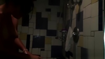Padma Secretly Filmed During Long Shower! SHAVING HER PUSSY AND ASS! HOT!!!