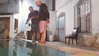 I warned my husband not to spend money idly to clean the pool in cold weather, he ignored me, so I fucked with the pool guys Leo Ogro and Moreno with the help of my friend Nicoli Fox (complete on RED)