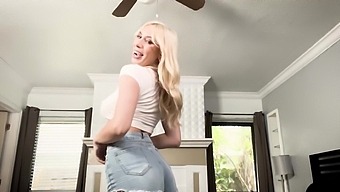 Blonde bombshell Kay Lovely gets her fill of big natural tits and group sex