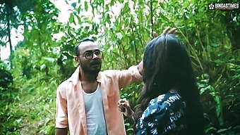 Desi Pornstar The StarSudipa gets fucked by her boyfriend in the open jungle for cum in her mouth