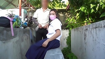 College Girl and Pinoy Teacher Get Down and Dirty in Public Cemetery