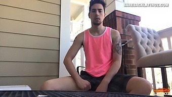 Latino boy Cole masturbates and cums on camera