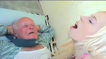 Old man and young teen babe enjoy some hardcore fucking